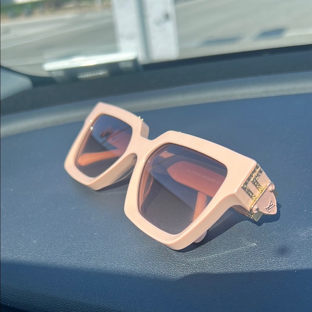 Louis Vuitton Pink Geometric Sunglasses Bold Design